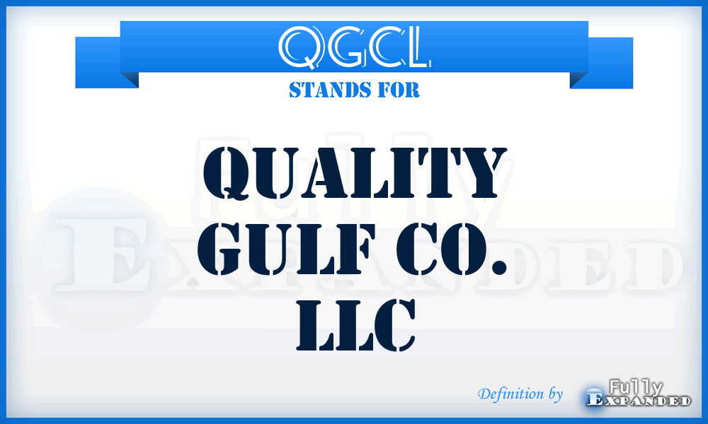 QGCL - Quality Gulf Co. LLC