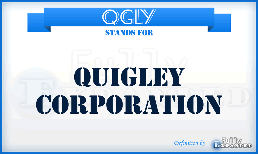QGLY - Quigley Corporation