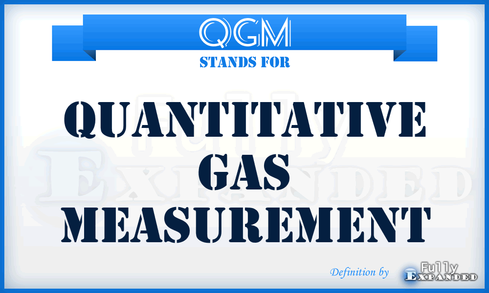 QGM - Quantitative Gas Measurement