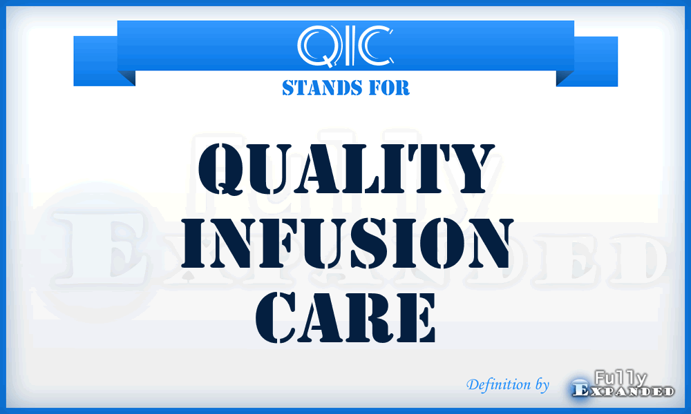 QIC - Quality Infusion Care