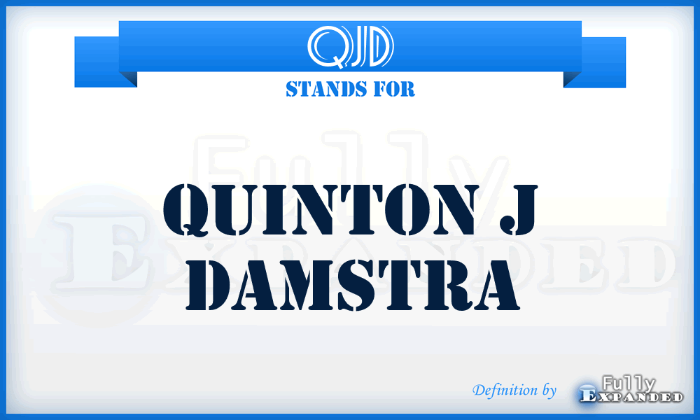 QJD - quinton j damstra