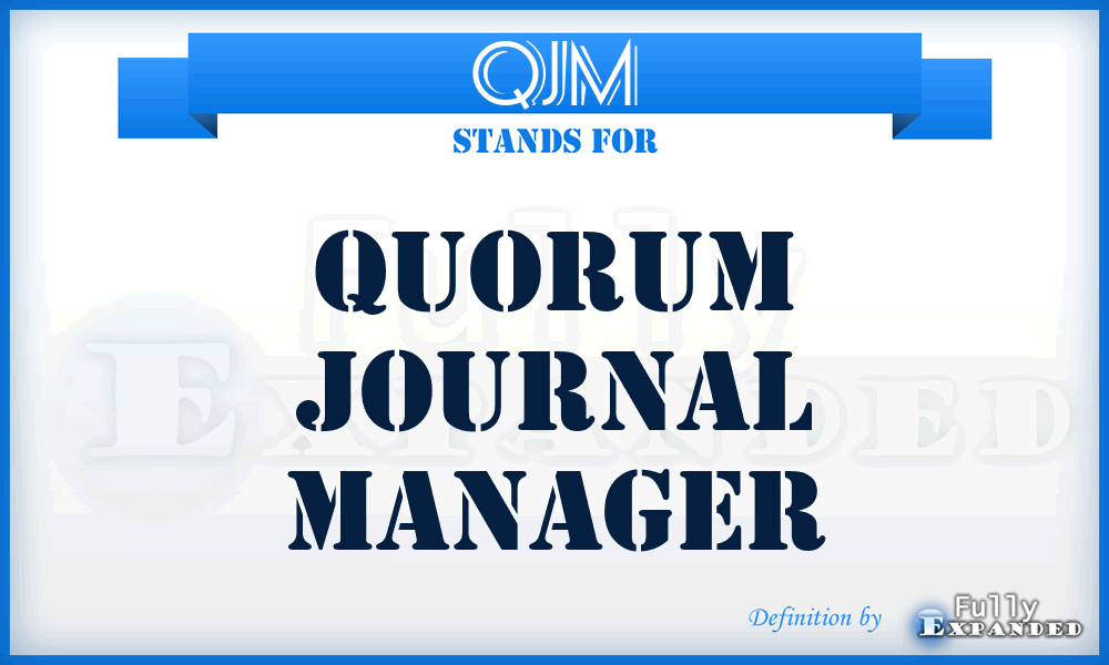 QJM - Quorum Journal Manager