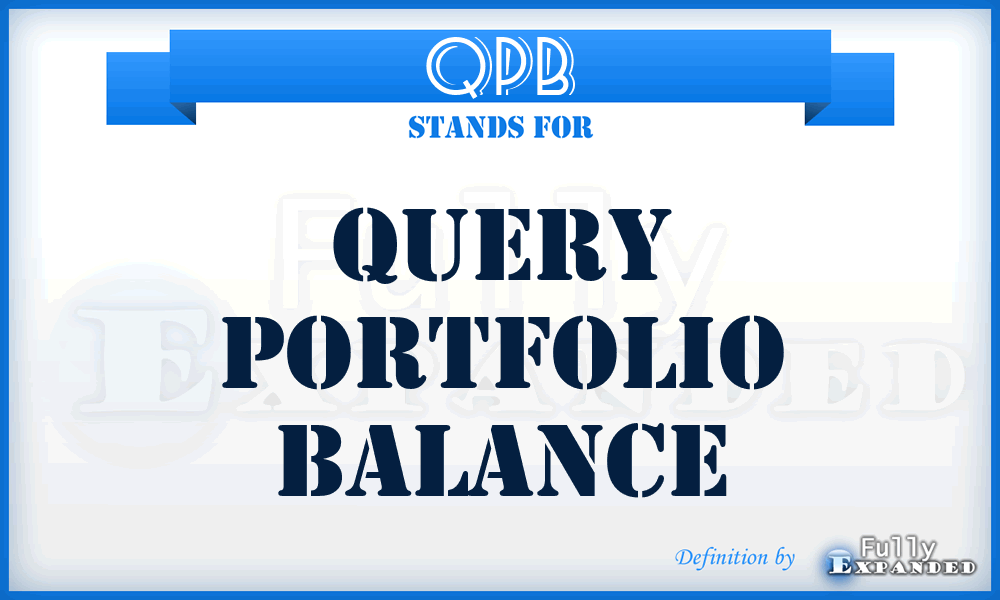 QPB - Query Portfolio Balance