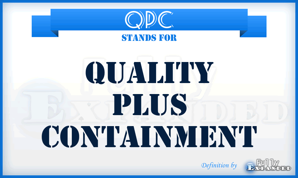 QPC - Quality Plus Containment