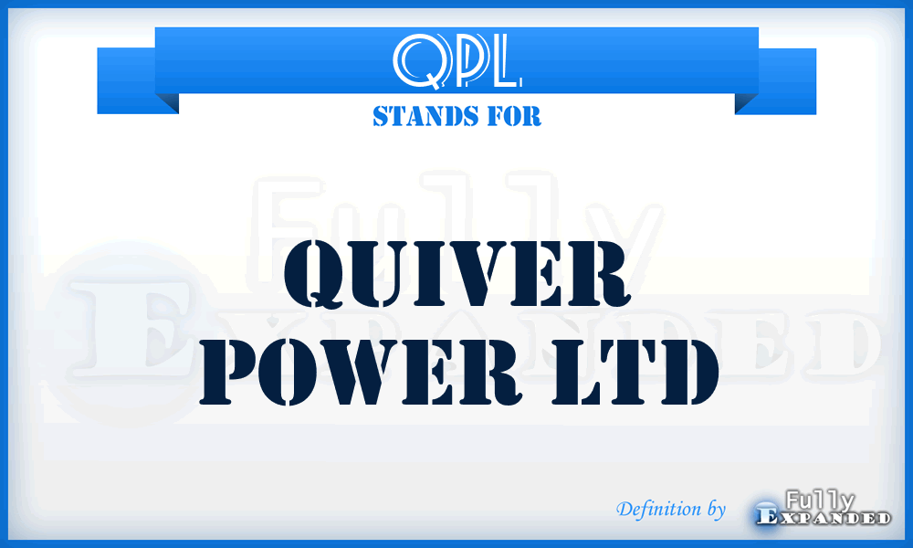 QPL - Quiver Power Ltd