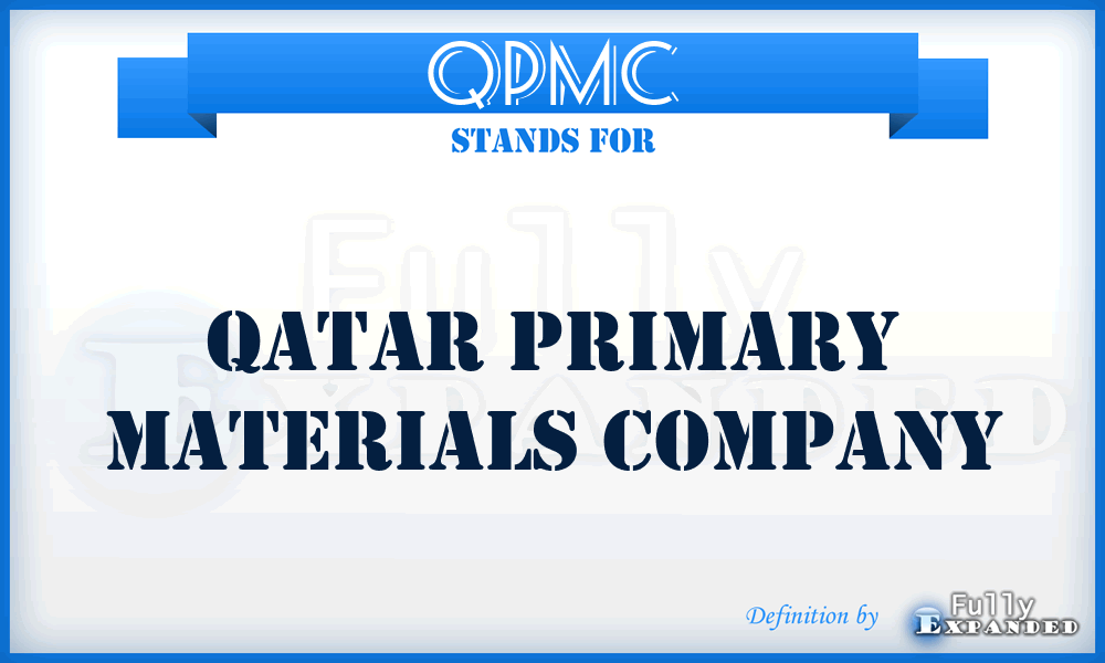 QPMC - Qatar Primary Materials Company
