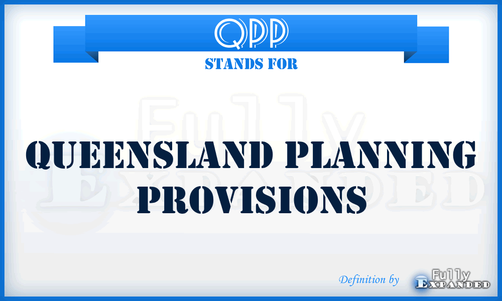 QPP - Queensland Planning Provisions