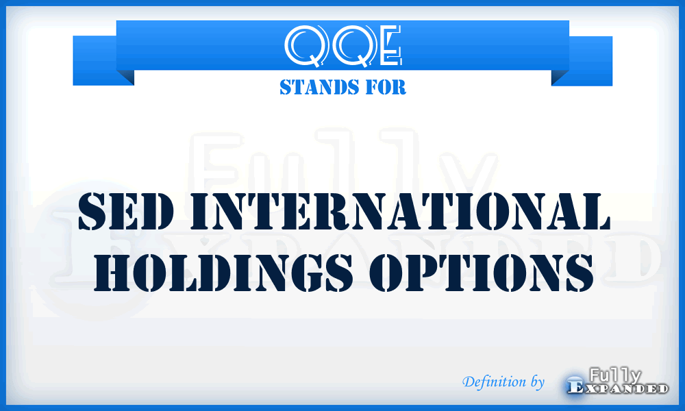 QQE - SED International Holdings options