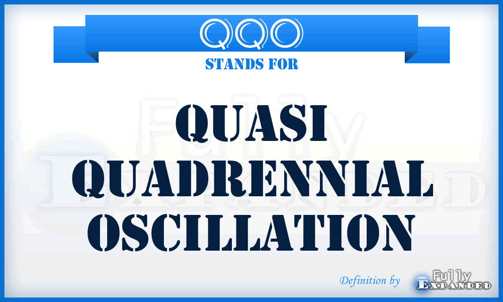 QQO - quasi quadrennial oscillation