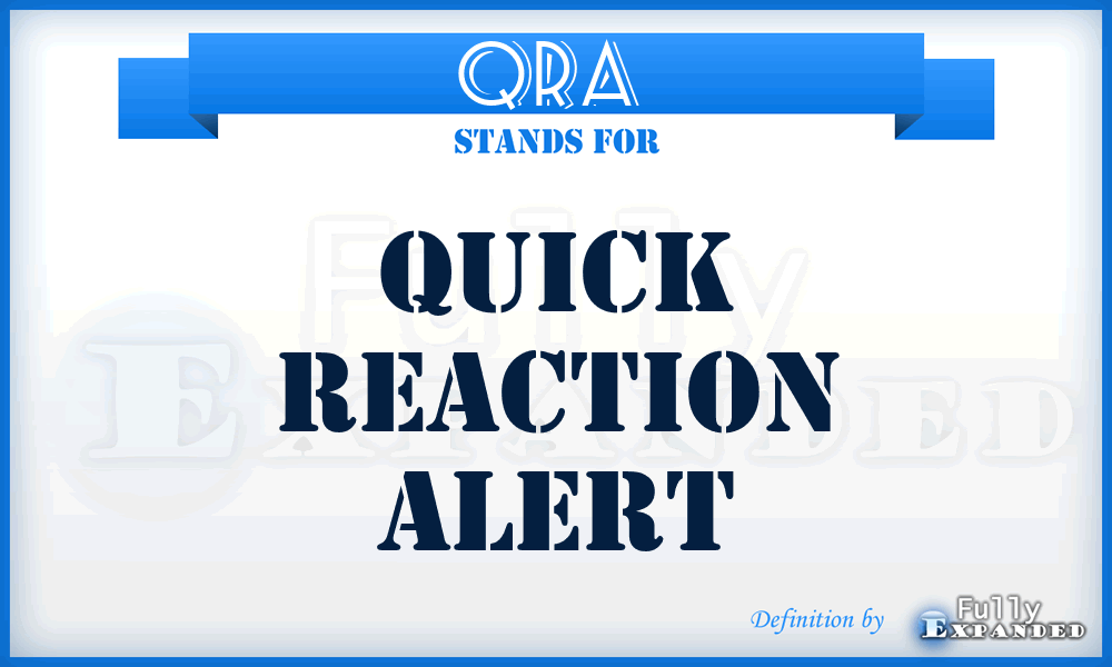 QRA  - quick reaction alert