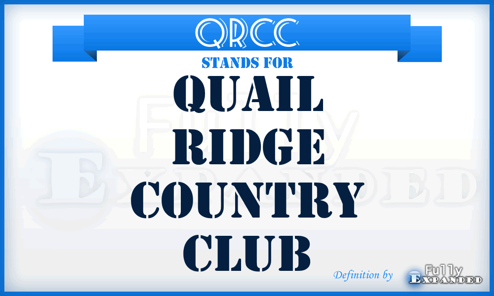 QRCC - Quail Ridge Country Club