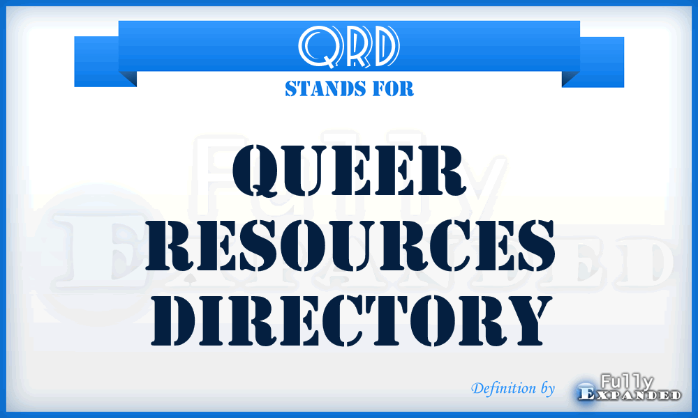 QRD - Queer Resources Directory