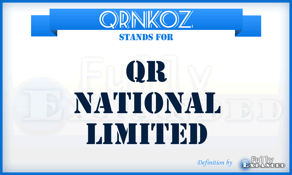 QRNKOZ - Qr National Limited
