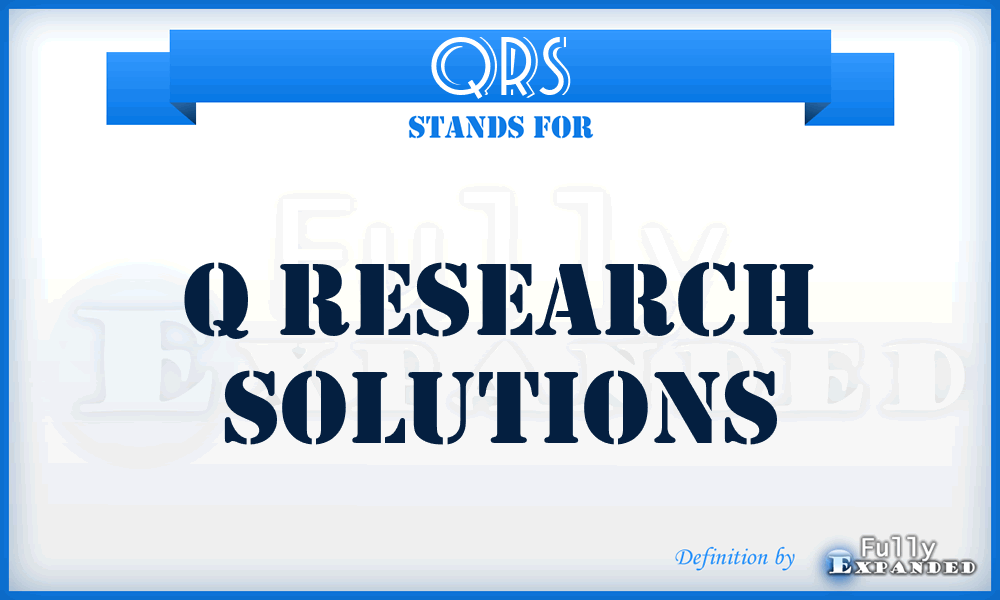 QRS - Q Research Solutions