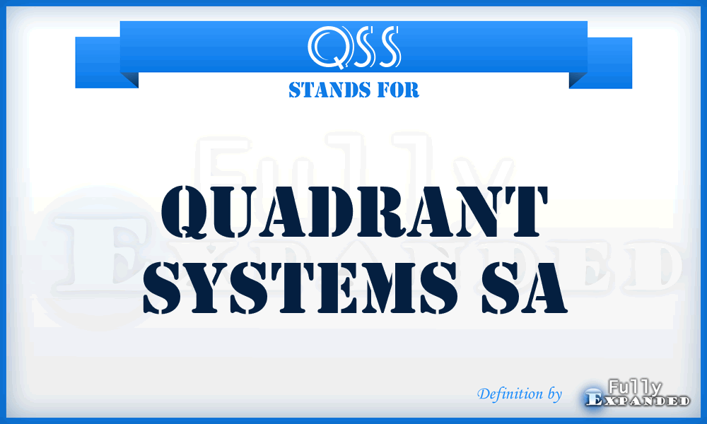 QSS - Quadrant Systems Sa