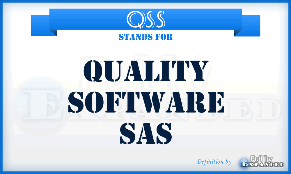 QSS - Quality Software Sas