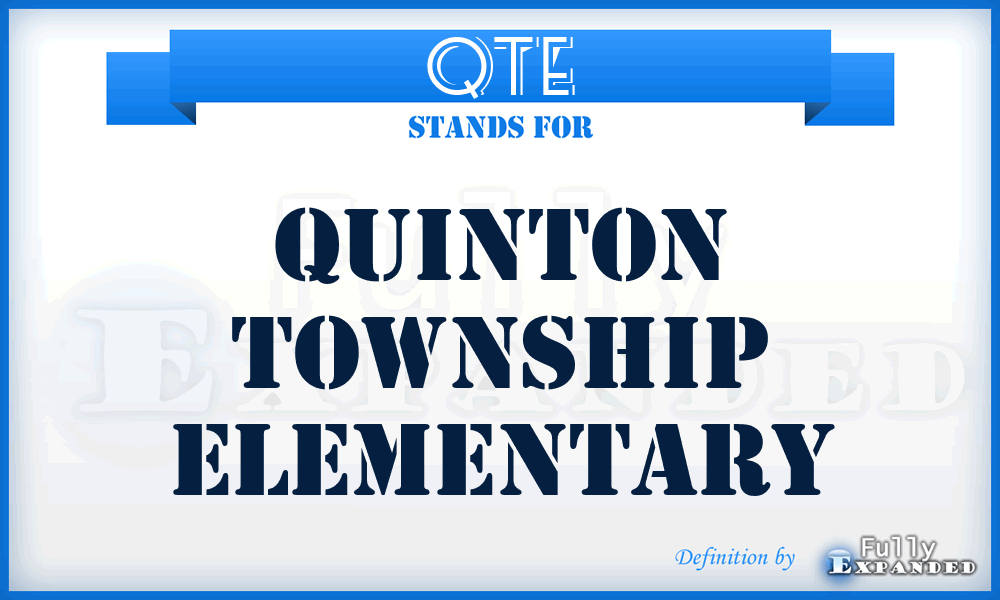 QTE - Quinton Township Elementary