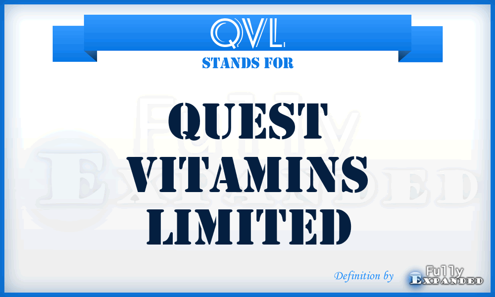 QVL - Quest Vitamins Limited