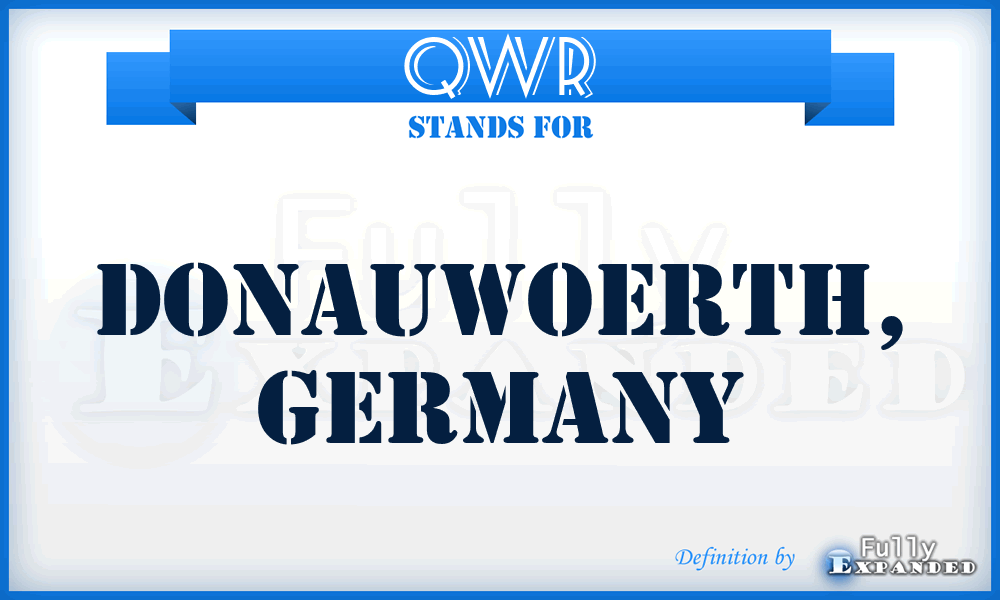 QWR - Donauwoerth, Germany