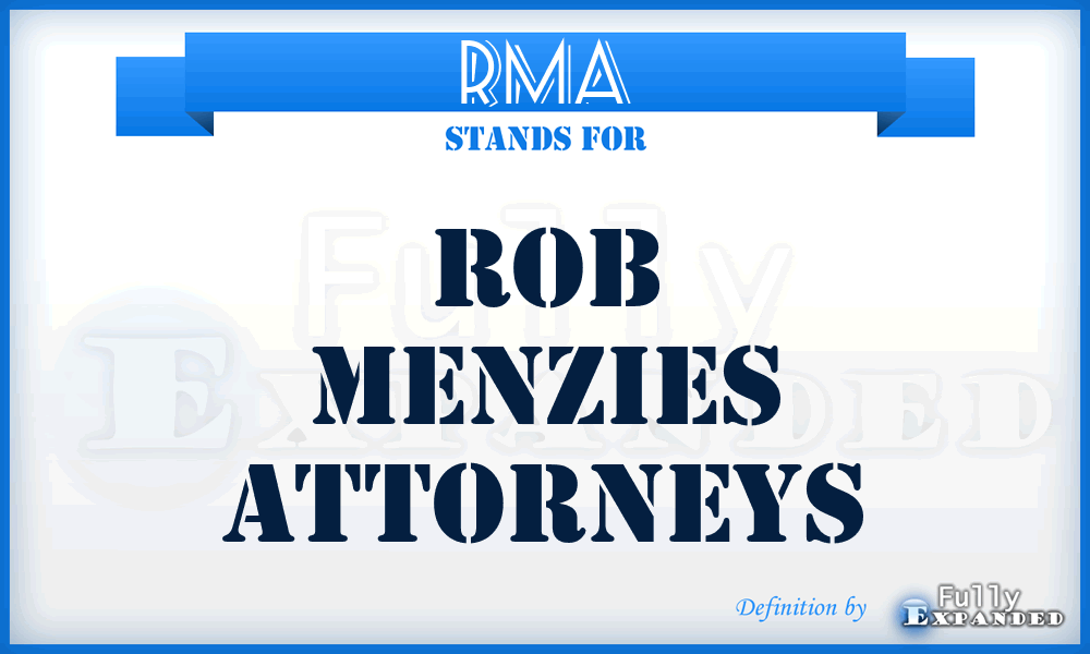 RMA - Rob Menzies Attorneys