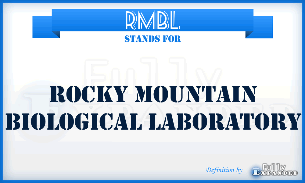 RMBL - Rocky Mountain Biological Laboratory