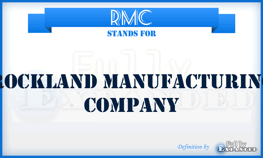 RMC - Rockland Manufacturing Company