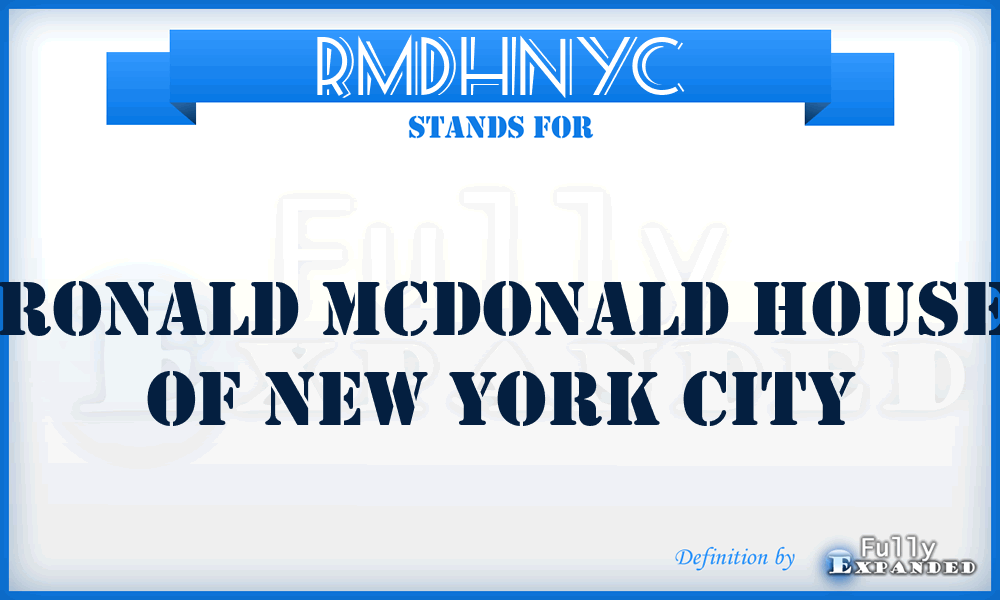RMDHNYC - Ronald McDonald House of New York City