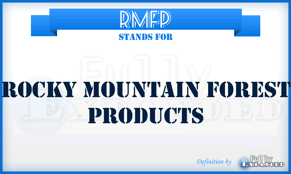 RMFP - Rocky Mountain Forest Products