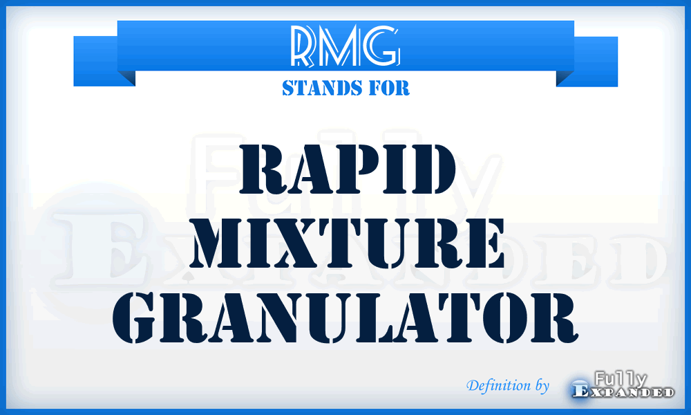 RMG - Rapid Mixture Granulator