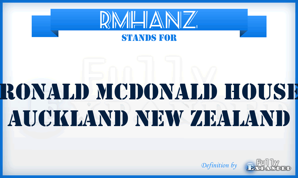 RMHANZ - Ronald Mcdonald House Auckland New Zealand