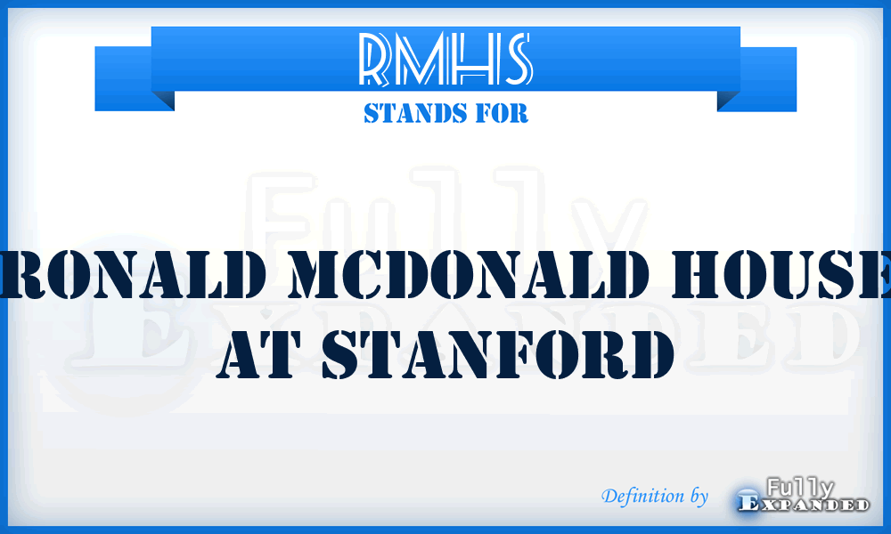 RMHS - Ronald Mcdonald House at Stanford