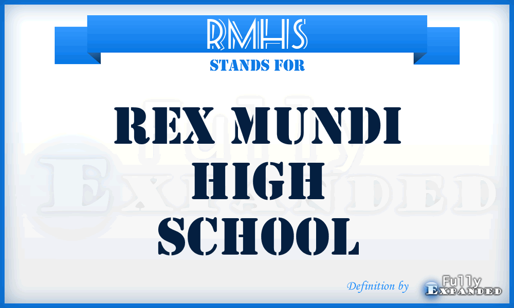 RMHS - Rex Mundi High School