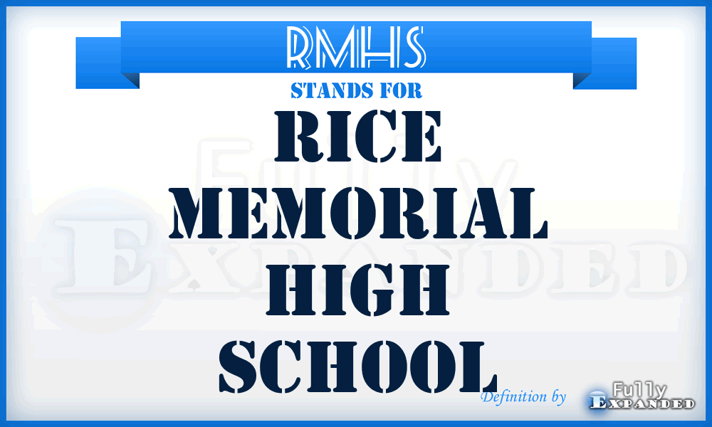 RMHS - Rice Memorial High School
