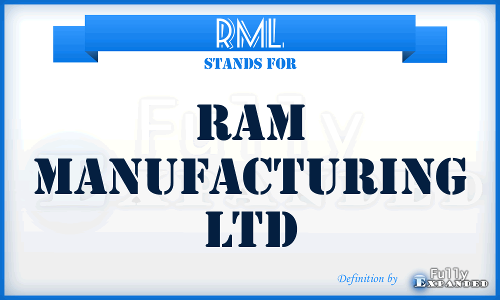 RML - Ram Manufacturing Ltd