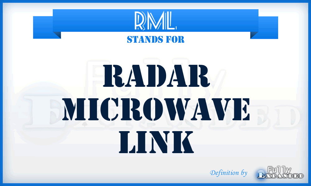 RML - radar microwave link