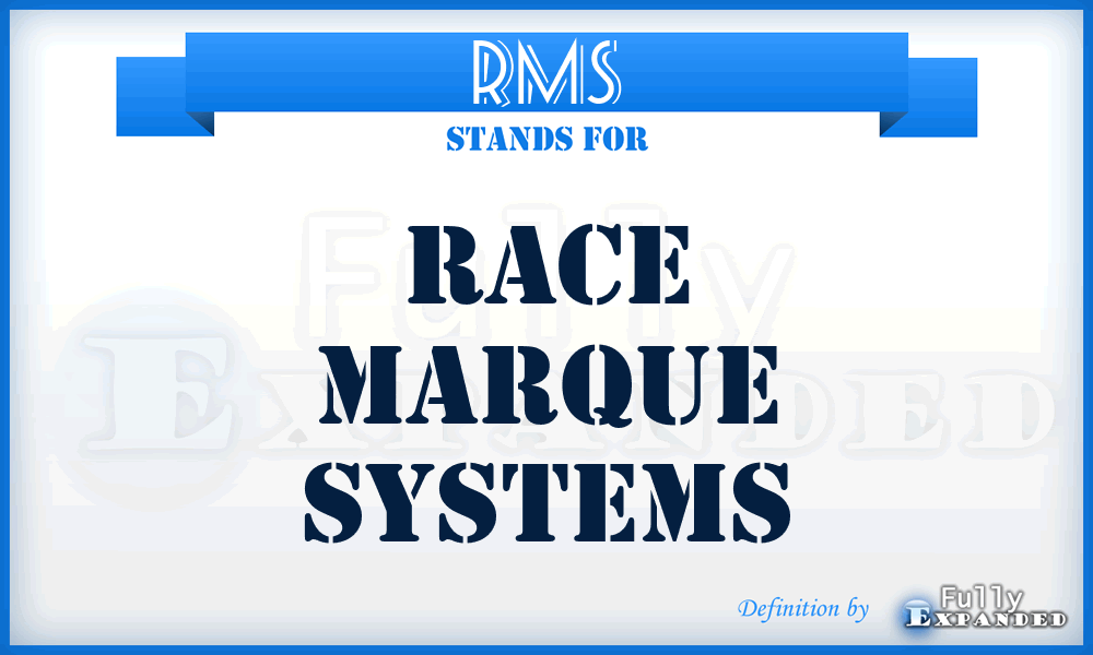 RMS - Race Marque Systems