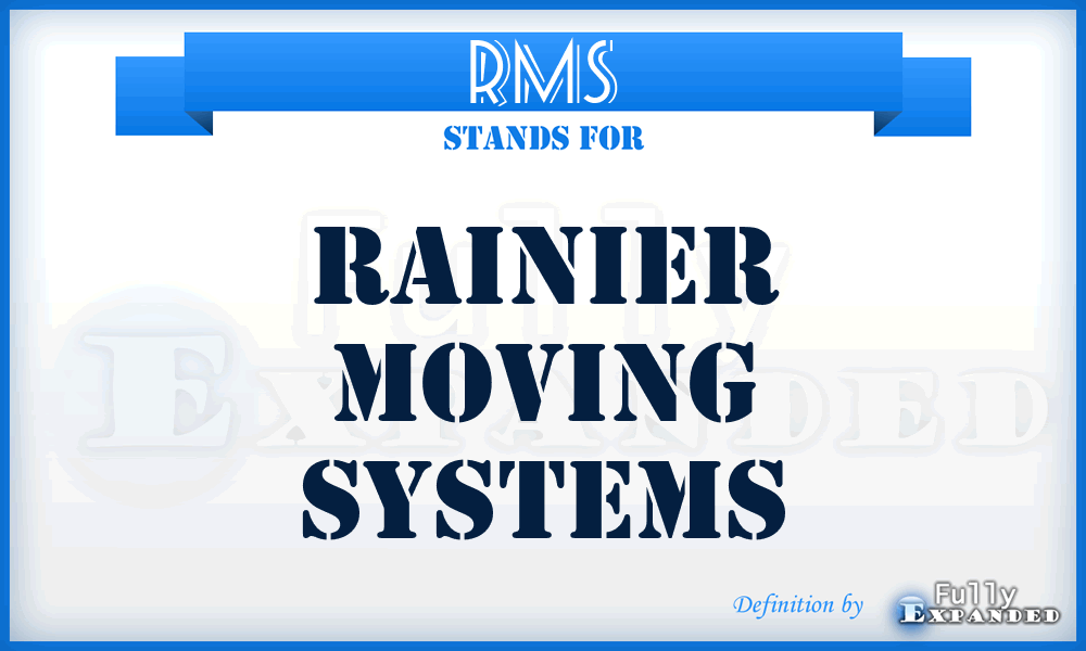 RMS - Rainier Moving Systems