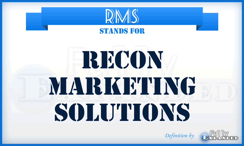 RMS - Recon Marketing Solutions