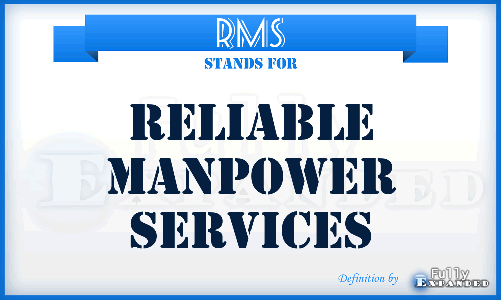 RMS - Reliable Manpower Services