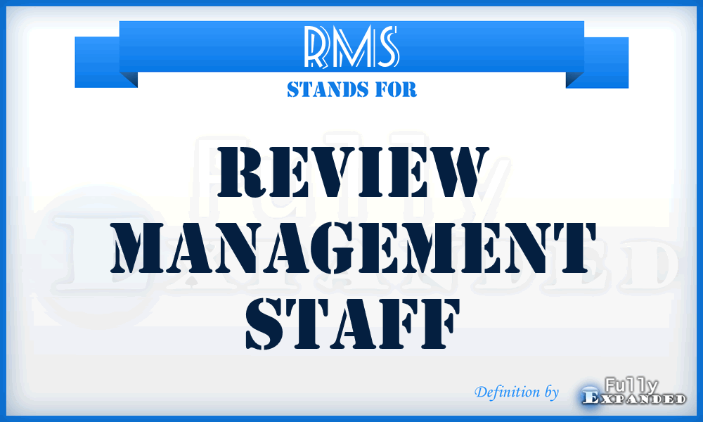 RMS - Review Management Staff