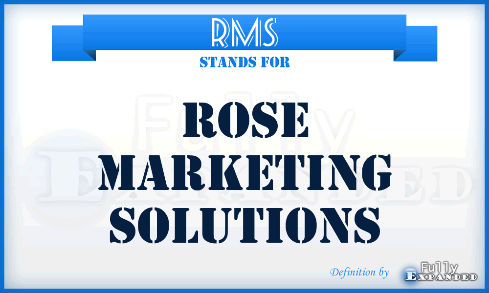 RMS - Rose Marketing Solutions
