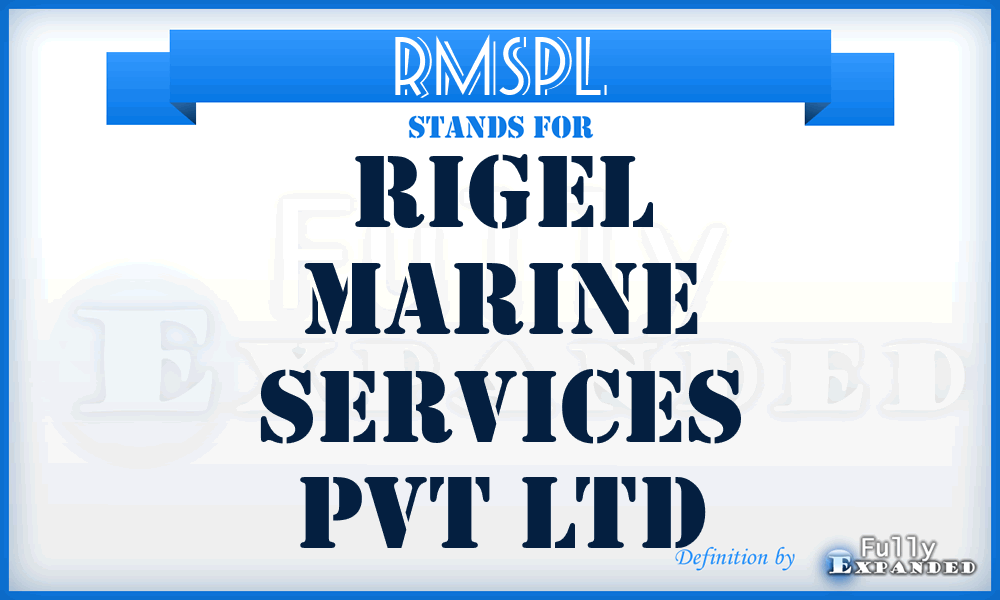 RMSPL - Rigel Marine Services Pvt Ltd
