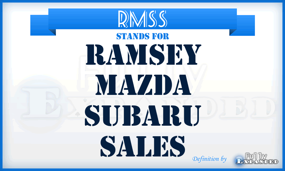 RMSS - Ramsey Mazda Subaru Sales