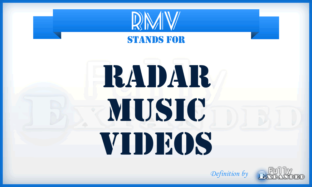 RMV - Radar Music Videos