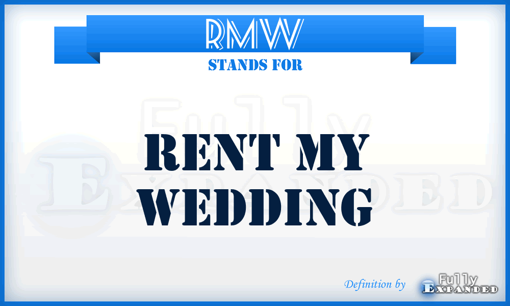 RMW - Rent My Wedding