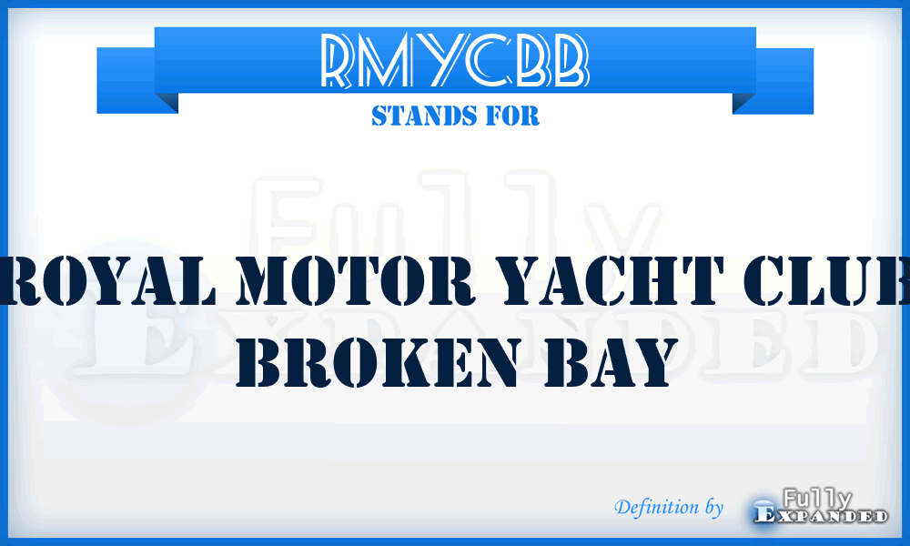 RMYCBB - Royal Motor Yacht Club Broken Bay