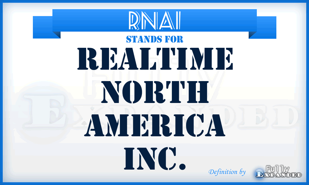 RNAI - Realtime North America Inc.
