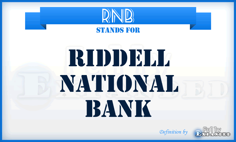 RNB - Riddell National Bank