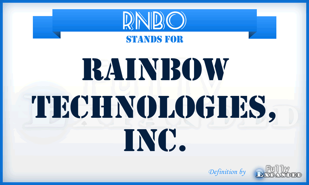 RNBO - Rainbow Technologies, Inc.