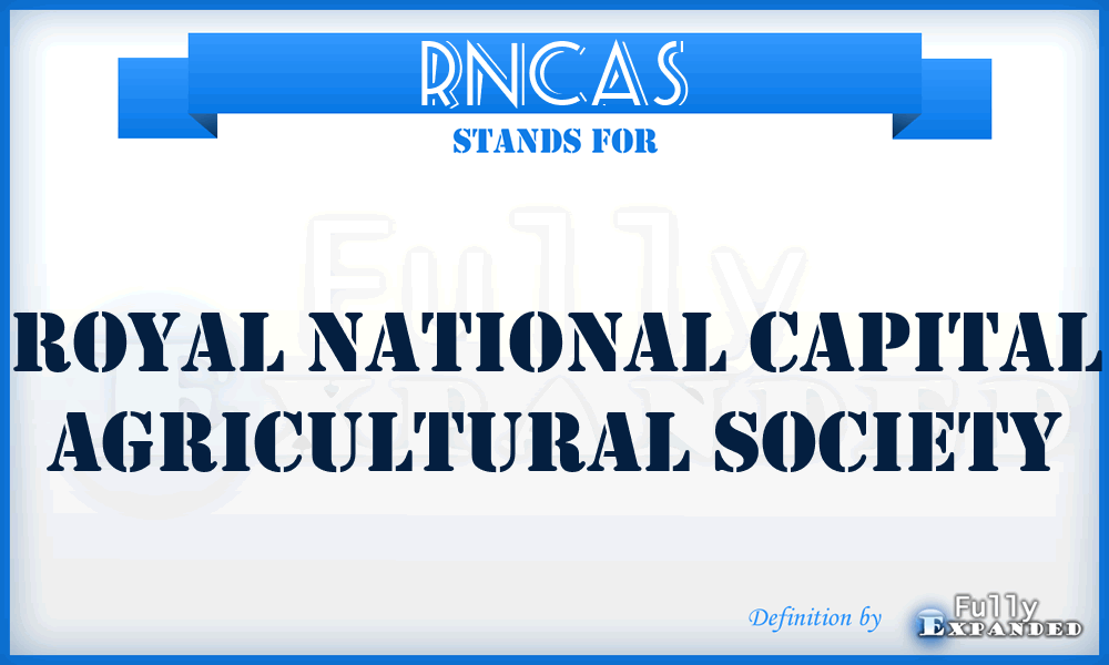 RNCAS - Royal National Capital Agricultural Society